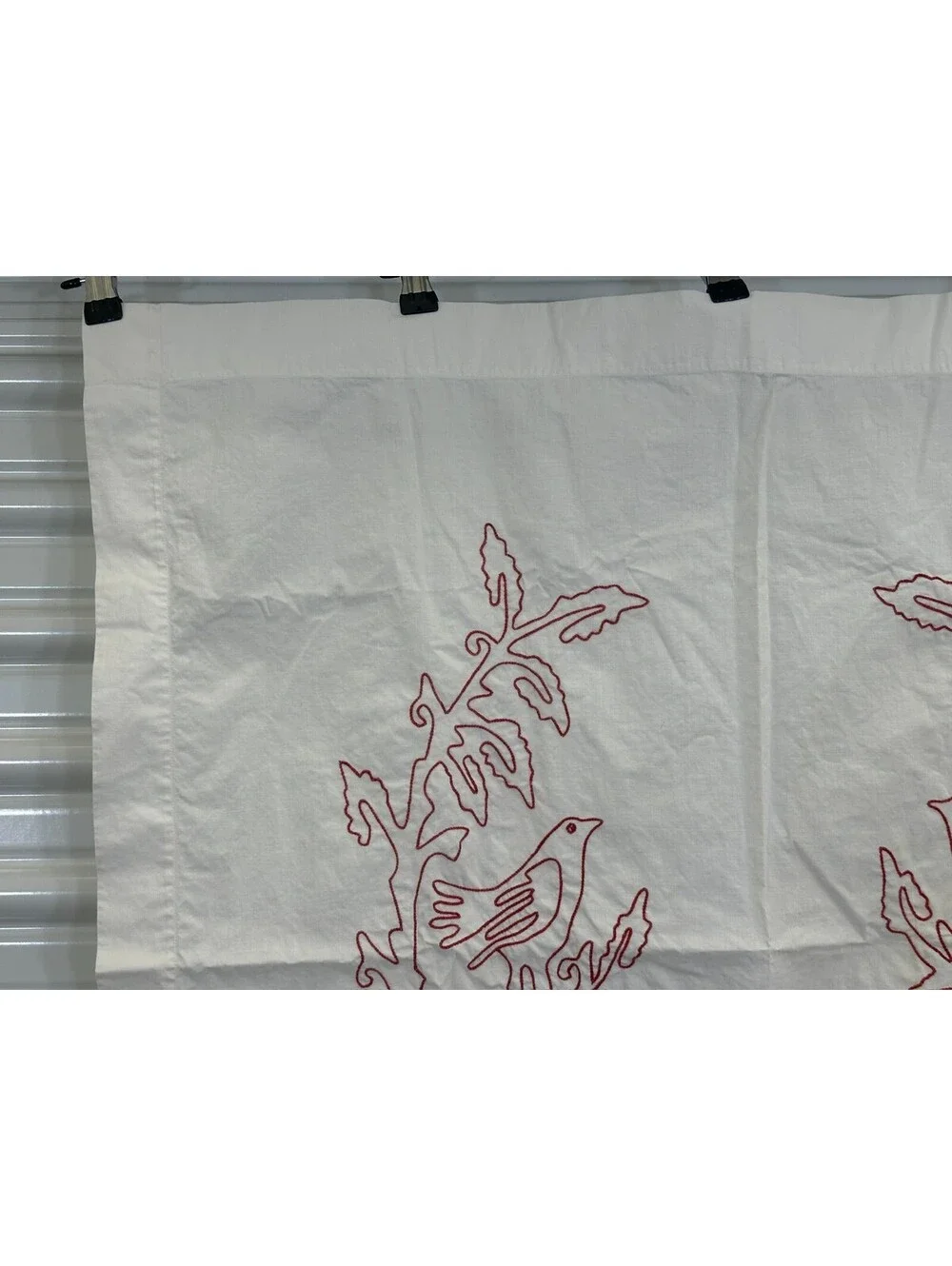 Vintage redwork Card Table Tablecloth Bird Decorative Wall Hanging Embroidered